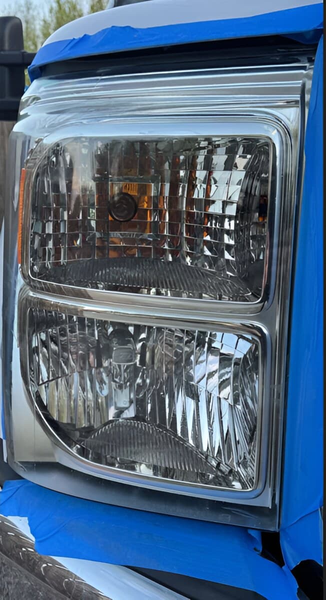 Restored, crystal-clear headlight by Nevin's Mobile Detailing